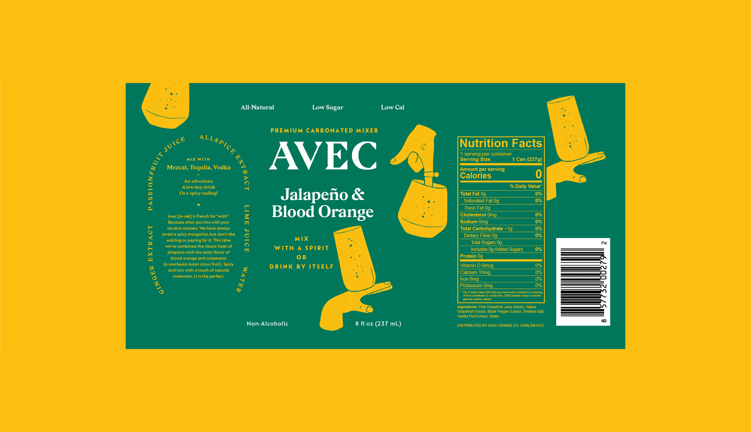 AVEC Jalapeño & Blood Orange label